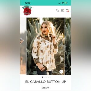 Rodeo Quincy El Caballo Snap Western Shirt 3XL $89